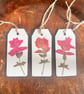 Set of 3 Pressed Flower Gift Tags