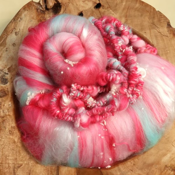 50g Candyfloss Cloud Art Batt for Spinning