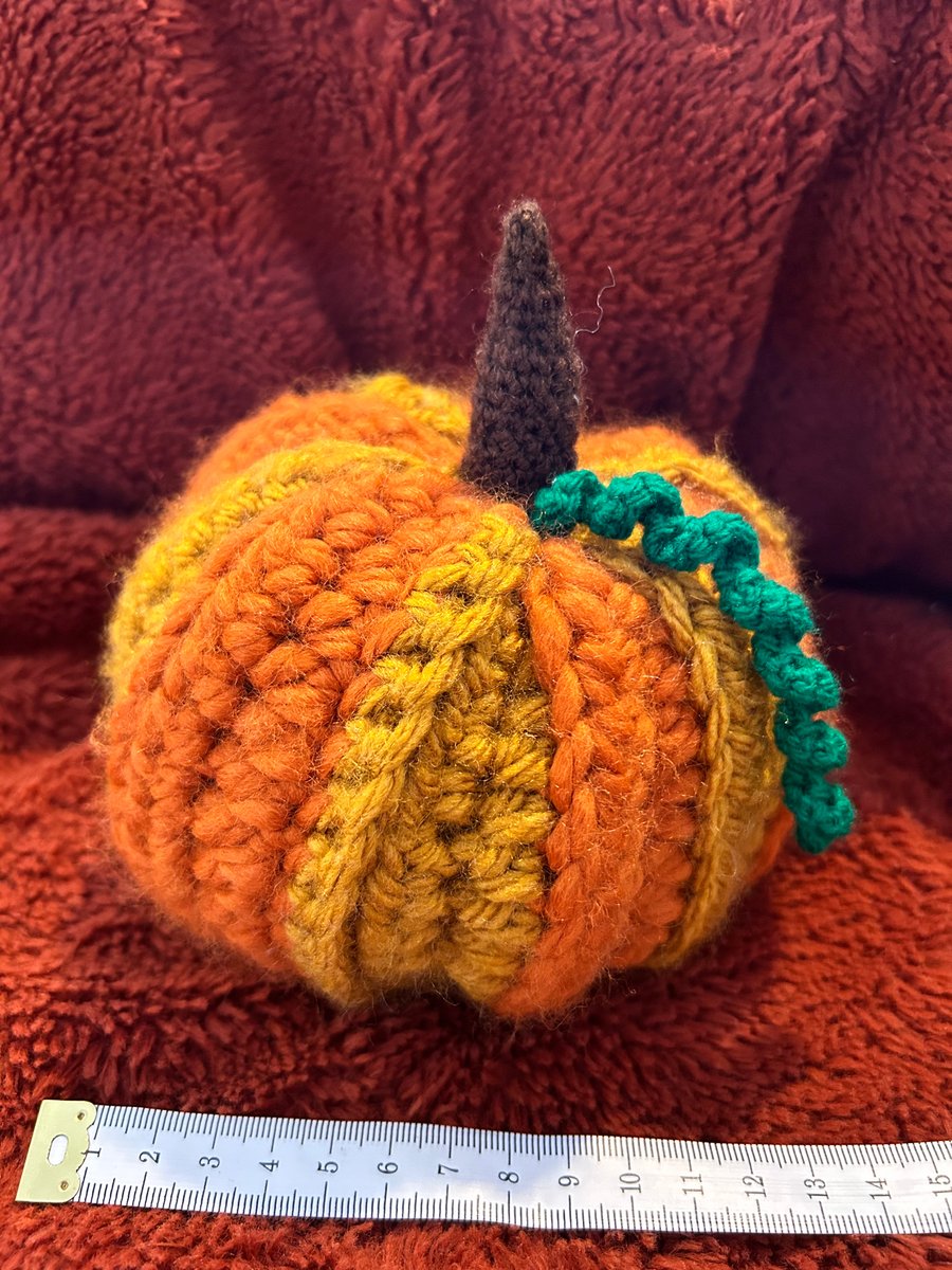 Crochet Pumpkin Ornament 2 tone