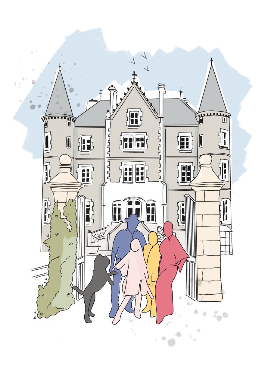 Escape To The Chateau Sketch Print Chateau De La Motte Husson 