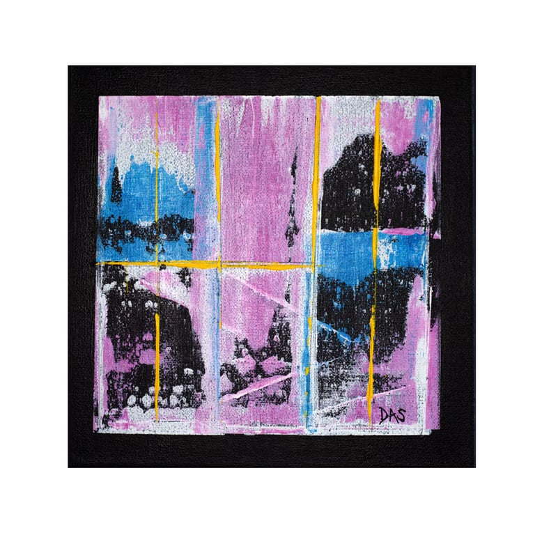 'Pink Streak' Abstract Acrylic Painting on Canvas