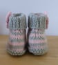 Striped Knitted Baby Booties - Image 1