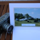Father's Day card, Photographic card, Vintage biplane aircraft, 8x6" card 