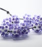 Handmade multicoloured patterned lamp work glass beads - Image 2