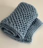 COTTON scarf. ' Breeze'. Lightweight , all-seasons. Sky blue. - Image 5