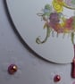 Birthday Card - Cake Stand & Flowers - Pink - Image 6