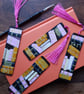 Hand painted wooden bookmarks pink
