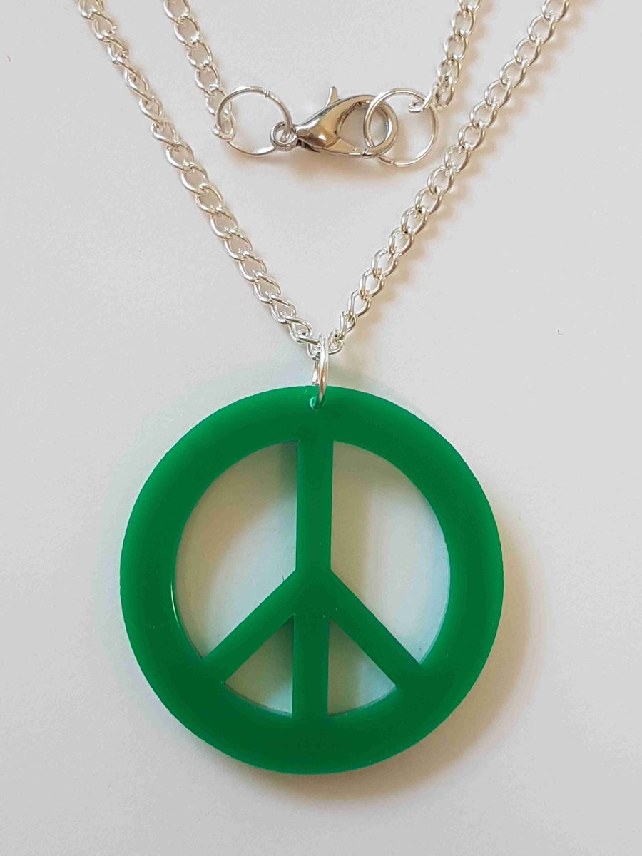 Peace Symbol Necklace - Acrylic
