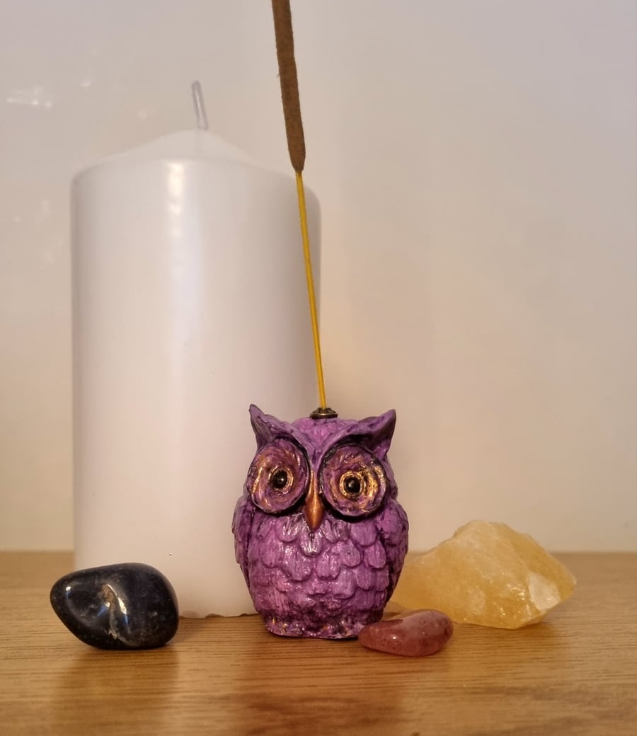 Small Owl Incense Holder 