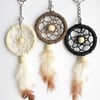 Mini Dreamcatcher keyring, boho school bag accessories 