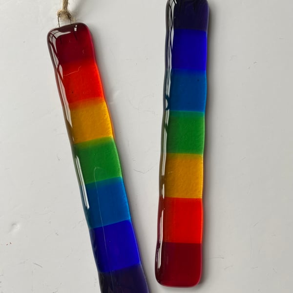 Fused Glass Rainbow  Strip