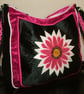 Black, Pink and White flower Handbag - Image 3