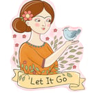 Let it go sticker- Healing Affirmation Illustration, Mindfulness gift,Positive