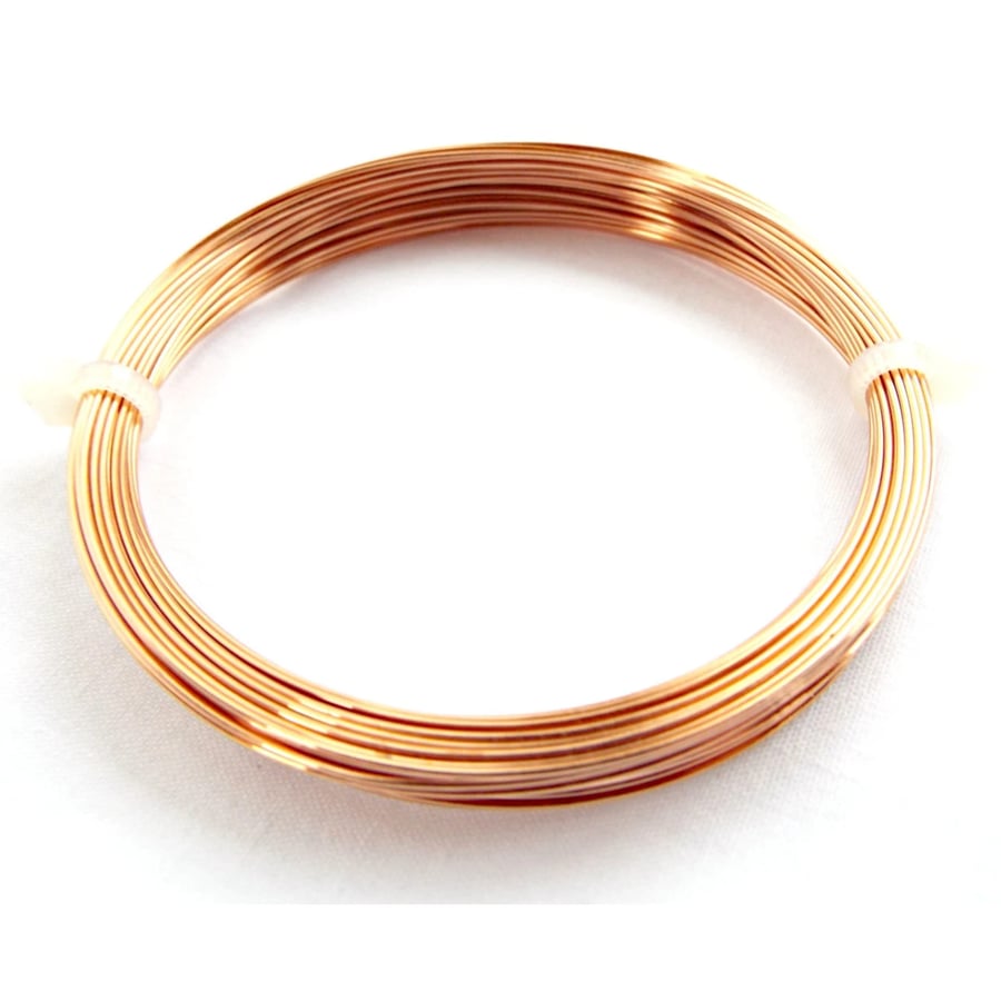 1mm Copper Wire with an Anti Tarnish Coating, 4 Metre Coil, Jewellery Wire