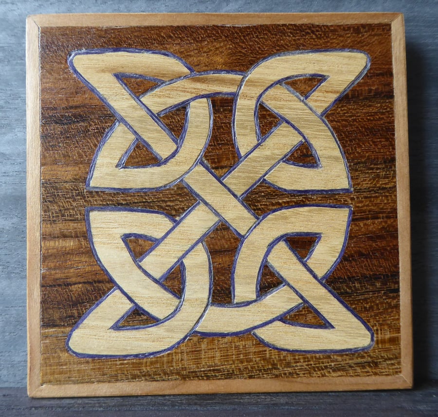 Wood veneer coaster