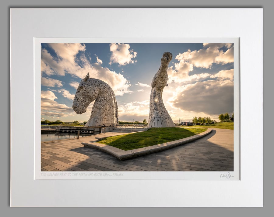 The Kelpies Falkirk Scotland - A3 (50x40cm) Unframed Print