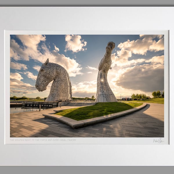 The Kelpies Falkirk Scotland - A3 (50x40cm) Unframed Print