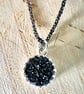 Black Druzy Necklace