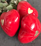 Ceramic heart pebble - red - Image 2