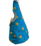 Quilted Handmade Peg Bag featuring bees-turquoise  - Image 2
