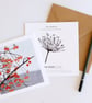 Winter Garden Greeting Cards pack of 4 blank illustrated cards - Image 6