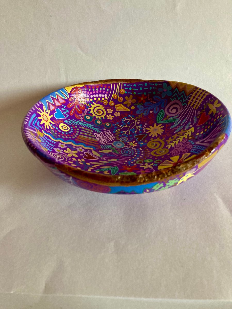 Up cycled wooden bowl 