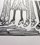 Feet in Shoes - lino print  - Image 3
