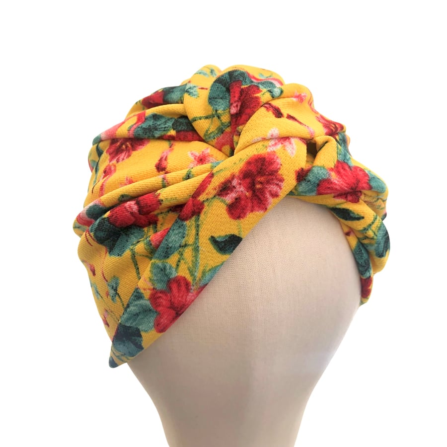 Bright Yellow Summer Turban Head Wrap, Twisted ... - Folksy