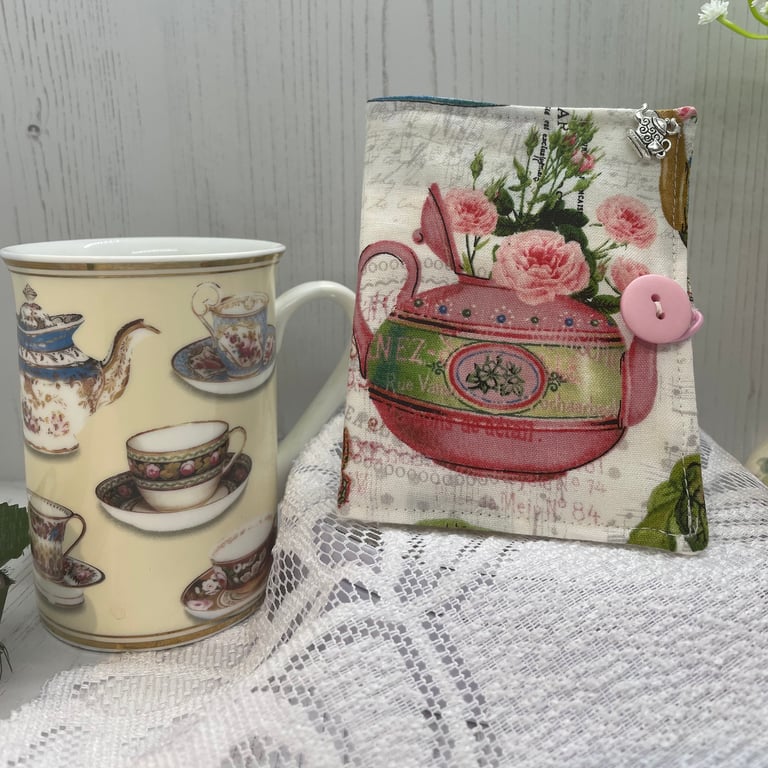 Tea Room - Tea Bag Wallet by Carolee Crafts PB3 - 0009