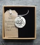 Handmade Ceramic Hare pendant in black white and grey - Image 5