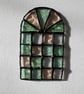 Miniature stained glass window pastels pink aqua - dolls house furniture  - Image 5