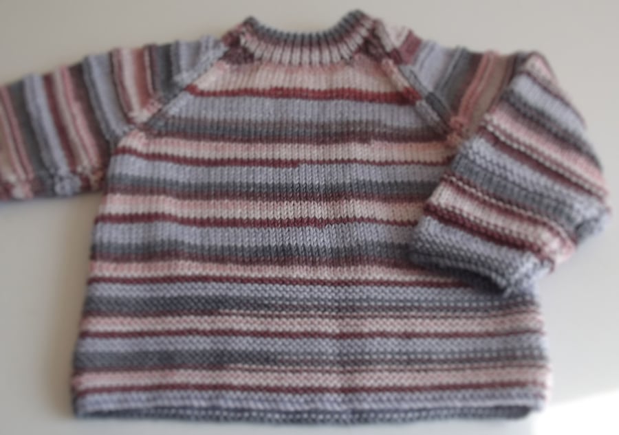 Babies Handknitted Jumper, Multi Colours, 6 to 12 months, hm139