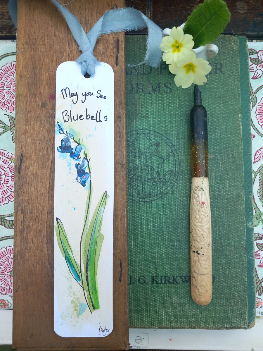 Bluebell bookmark ,  A gift for a book and nature lover.