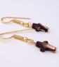 Chocolate Shell Cross Earrings - Image 1