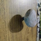 River pebble door handles, Pair of Stone Doorknobs, Beach Stone Cupboard Knob