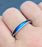 Enamel Ring, freeform ring, enamel, ocean ring, wave ring, blue river ring,   - Image 2