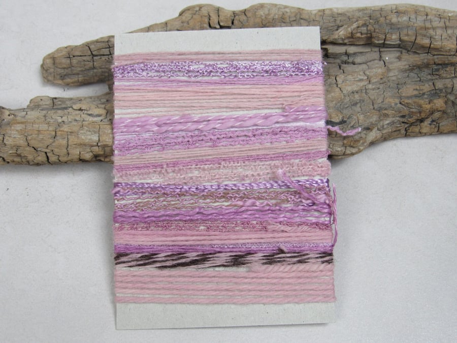 Large Cochineal Natural Dye Pink Lilac Textured Thread Pack