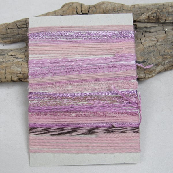 Large Cochineal Natural Dye Pink Lilac Textured Thread Pack