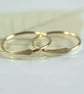Gold Fill Hoop Earrings 18 mm - Simple overlap closure - 14k Gold Fill - Image 2