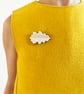 Colourful Resin Leaf Shaped Brooch - Image 2