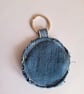 Denim flower keyring - blue - Image 3