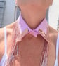 Upcycled Rose Gold and Pink Statement Collar - The Neckcessory Removable Collar - Image 6