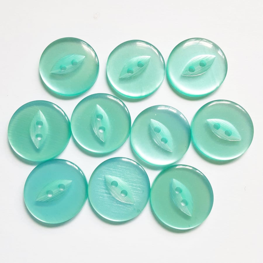 10 x Turquoise Buttons