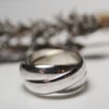 Chunky sterling silver rolling ring - russian wedding ring