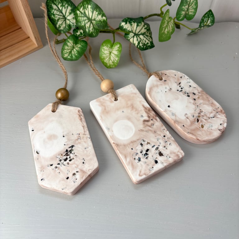 Blush Marble Hanging Essential Oil Fragrance Diffusers Set