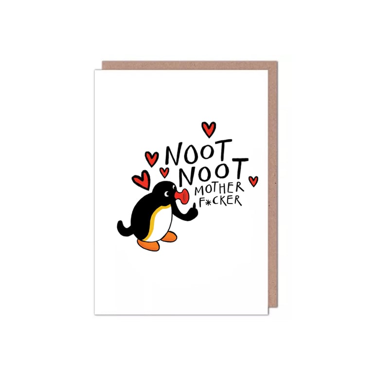 Pingu Noot Noot Valentine's Day Anniversary Card