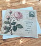Vintage Botanical Greeting Card. Handmade Parchment Paper Card.  - Image 2
