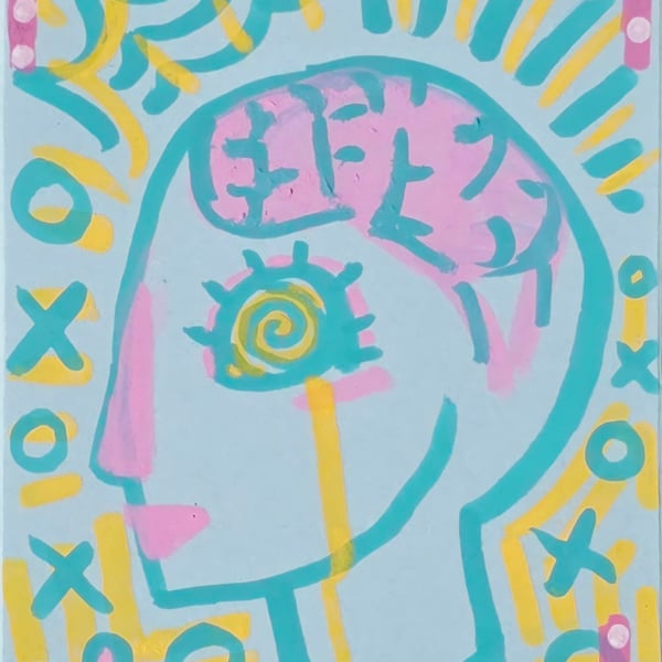 It's all in your head - Surreal Series 1 - ACEO