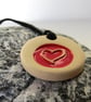 Red Heart Ceramic Necklace - Image 2