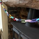 Knitted “paper” chains